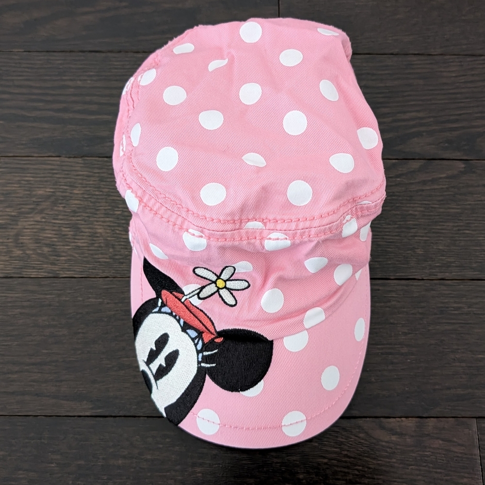 Disney Girls Minnie Mouse Polka Dot Baseball Cap/Hat, Pink